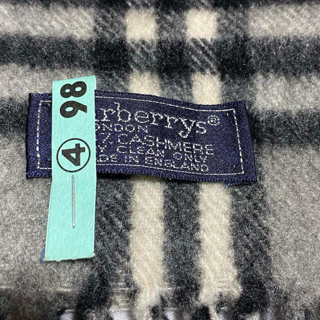 Burberrys バーバリー チェック カシミア100% マフラー　グレー