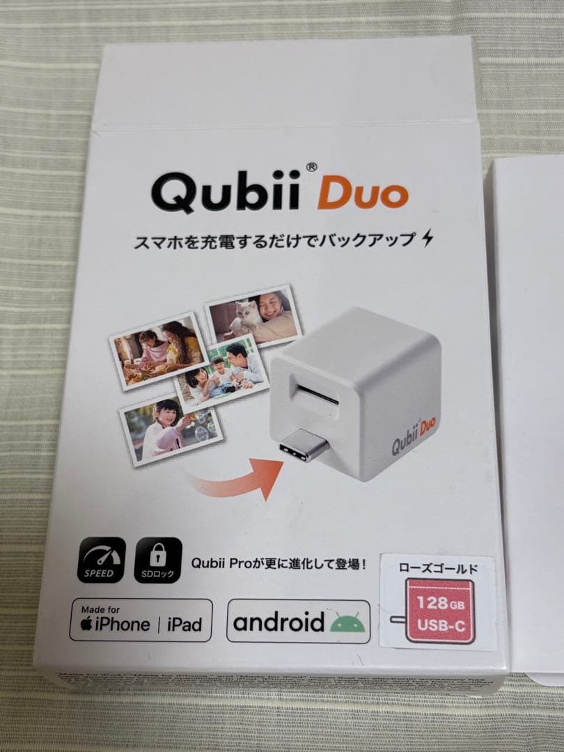 Qubii Duo USB TypeC 箱 microSDカード128GB付き