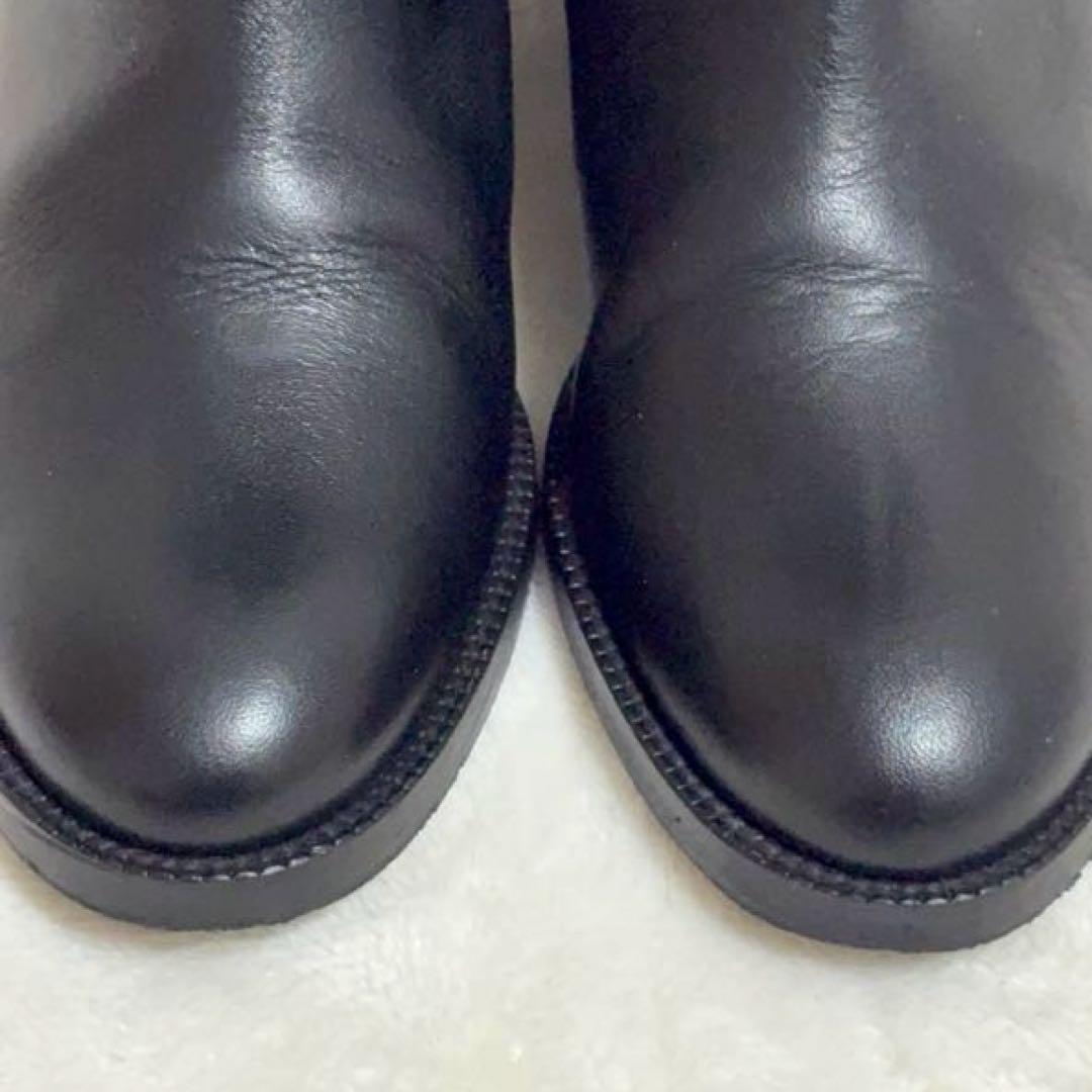 ◆REMME◆レメ 本革 サイドジップ ロングブーツSLOBE IENA 黒