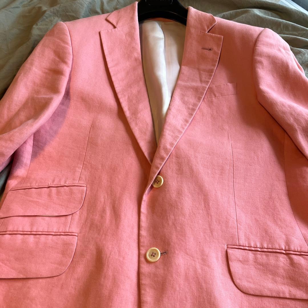 HACKETT LONDON ハケットロンドン　リネンジャケット　ピンク40S