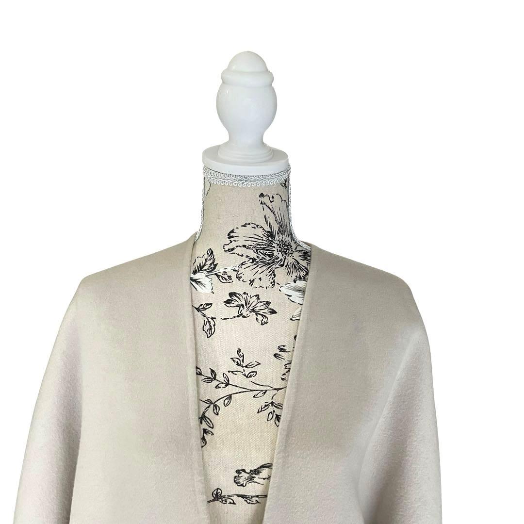 【F】 ドゥーズィエムクラス ♡ ノーカラー ウール カシミヤ混 ロングコート