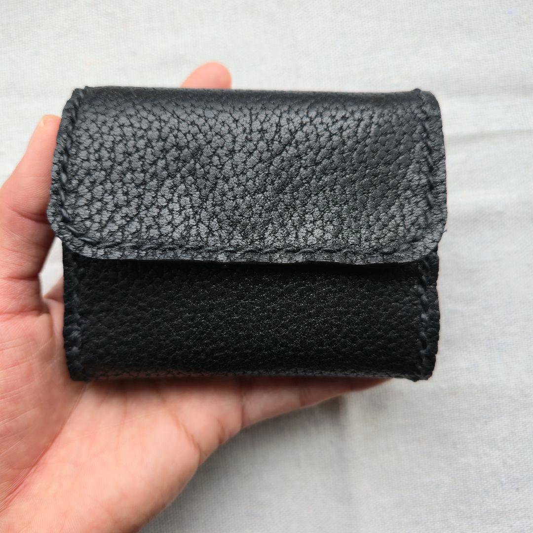 鹿革の三つ折り財布
