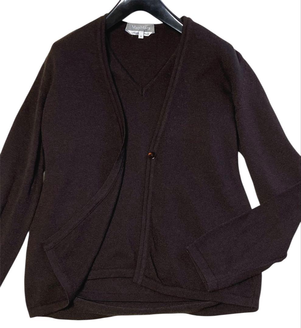 Max Mara 銀タグ イタリア製 ニット アンサンブル 長袖 ブラウン M