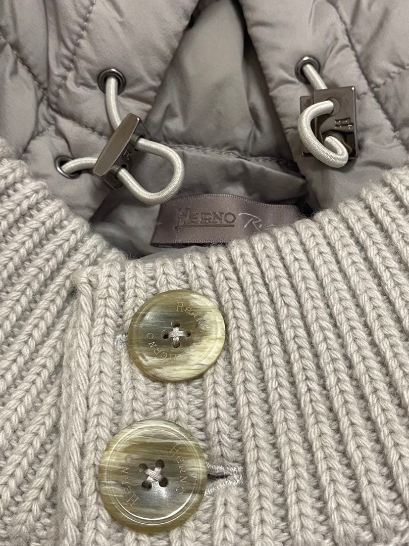Herno フードニットベスト　美品