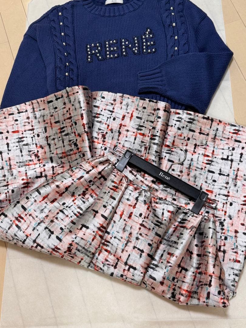 René ルネ ダク付き　極美品　フレアスカート