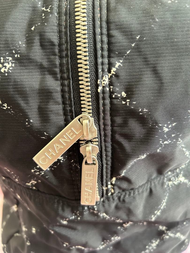 【CHANEL 】シャネル 旧トラベルライン ボストンバッグ ブラック