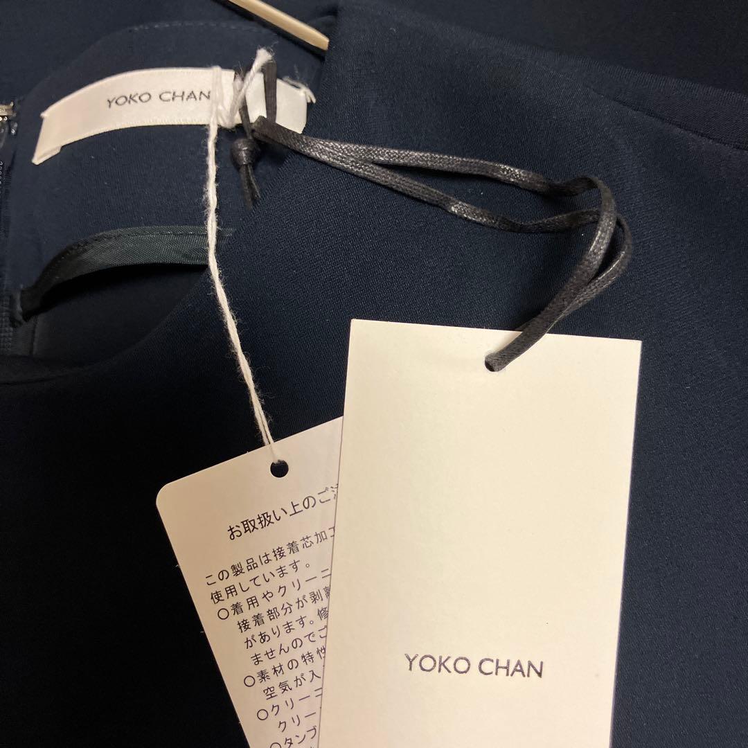 YOKO CHAN タグ付き　紺　切り替えワンピース