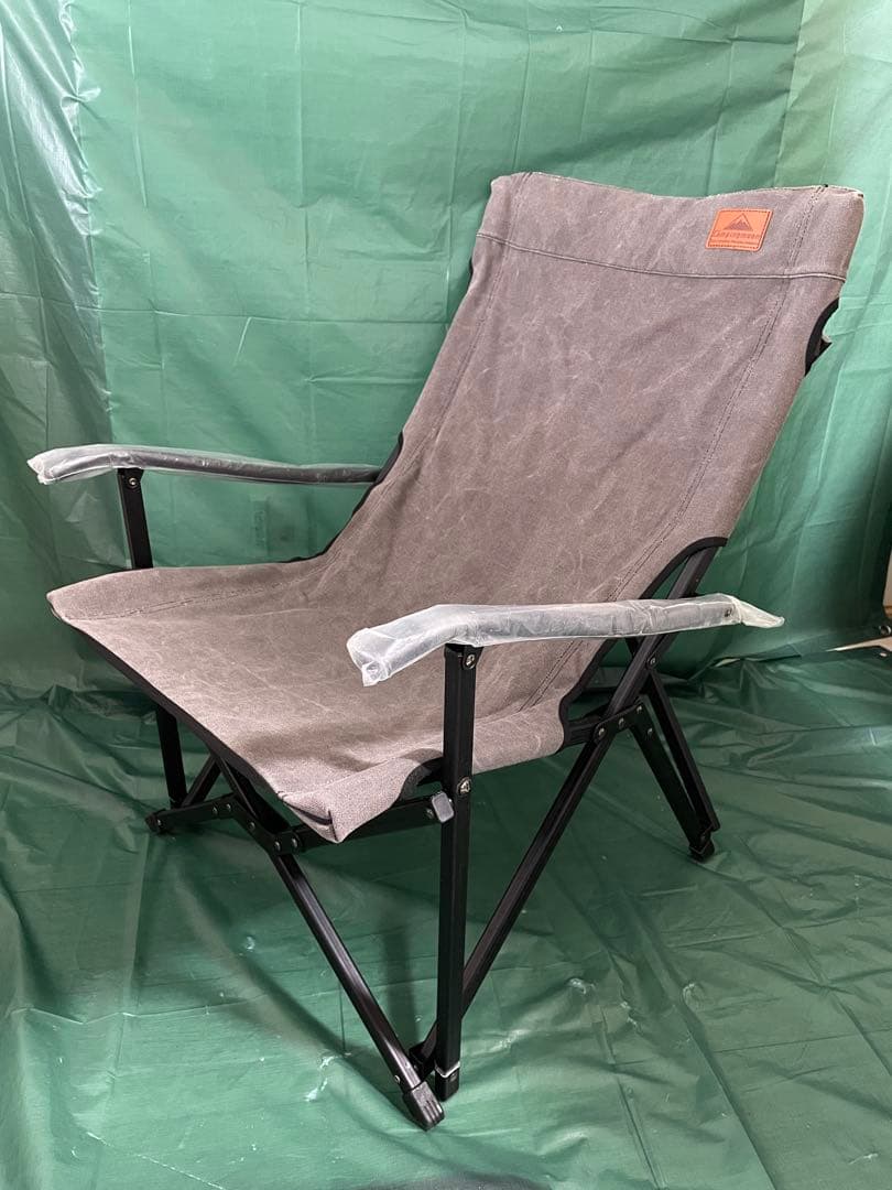 CAMPING MOON) 焚き火ローチェア グレー F-1003C-H