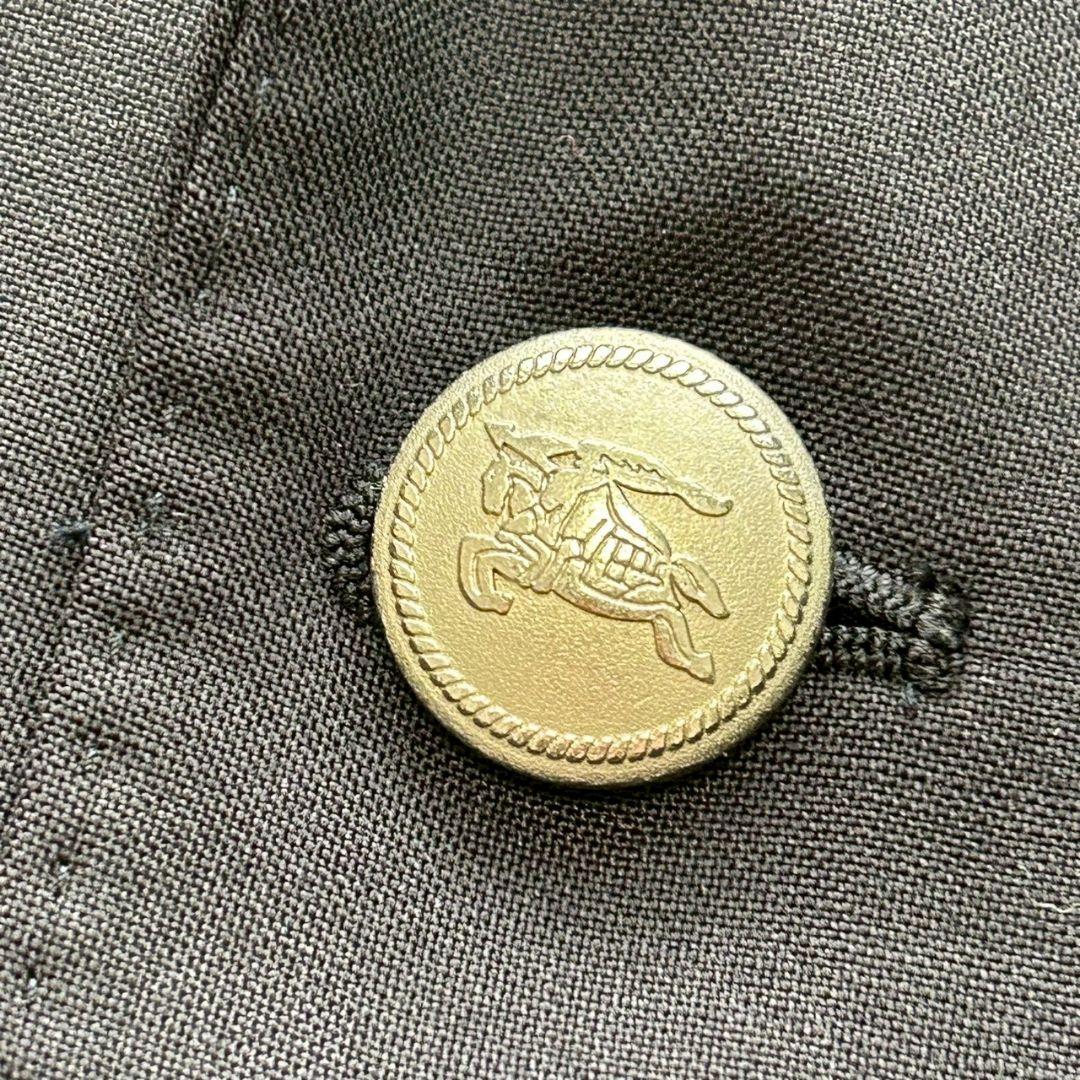 美品✨バーバリー ロンドン　紺ブレ　銀ボタン　ネイビー　背抜き　M相当　モヘヤ混