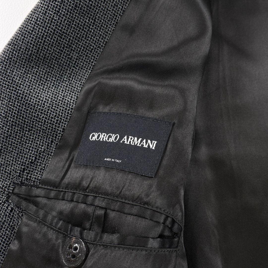 美品 黒タグ ジョルジオアルマーニ BORGO21 ジャケット シルク混 L
