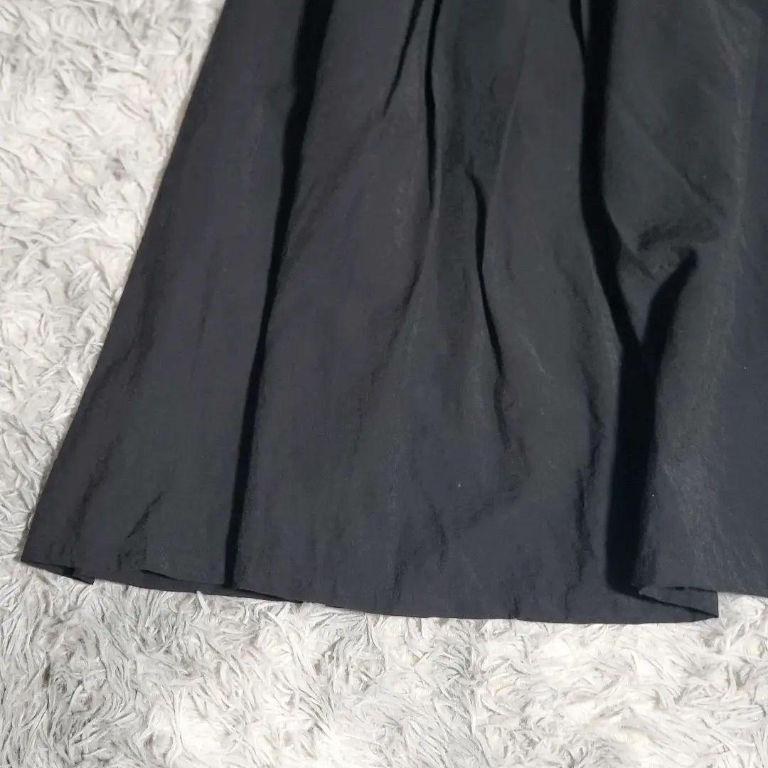 ​美品✨ジョリーミニョン✨リネン混 フレアスカート 1 黒 撥水加工 洗える