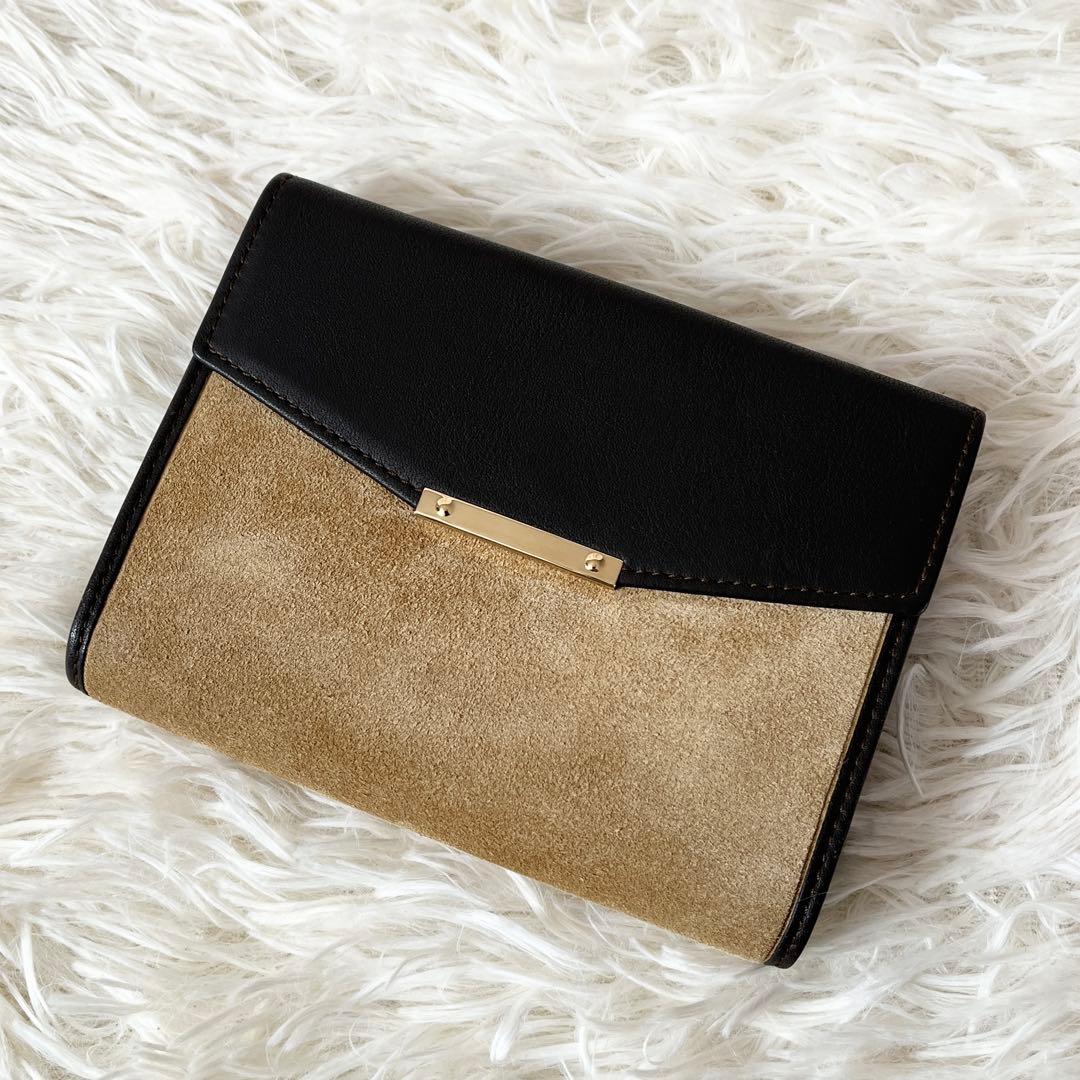新品未使用✨LOEWE ロエベ　アナグラム　折り財布　スエード　ブラウン