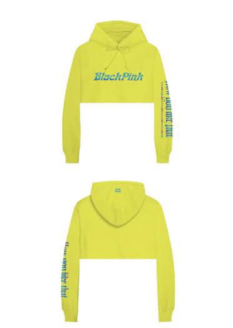 K-POP・アジア [H.Y.L.T] BLACKPINK CROPPED HOODIE LEMON