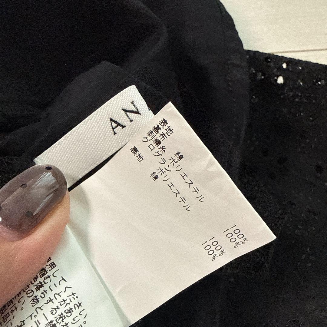 アナイ ANAYI 刺繍　レース　スカート　サイズ38（M）　ブラック