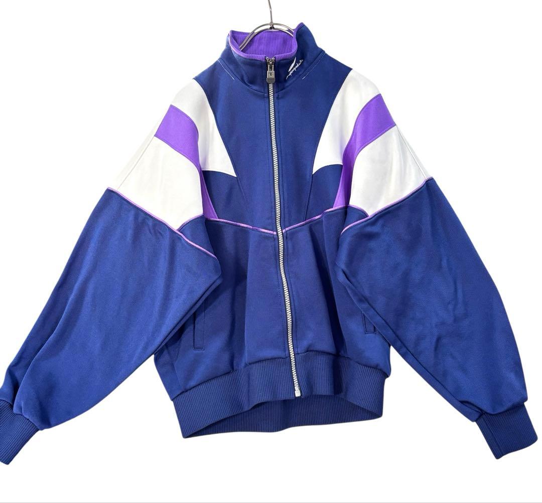 ま*ぞ様 レア色✨美品✨チャンピオン トラックジャージ 背面でかロゴ 紫×青 9