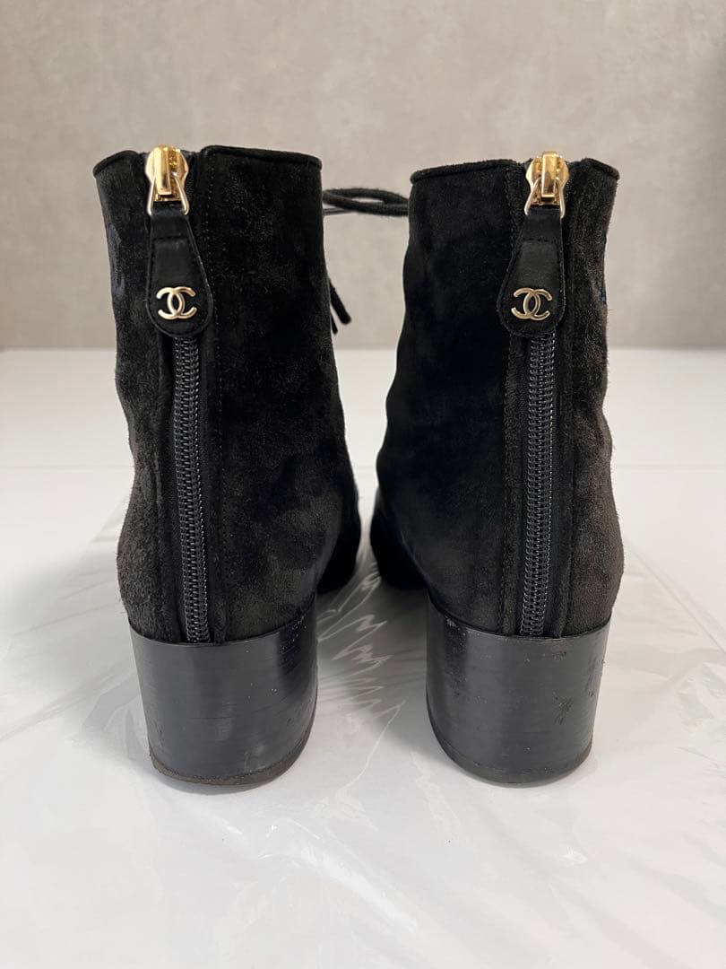 り*あ様 CHANEL スエード ショートブーツ 36 ½
