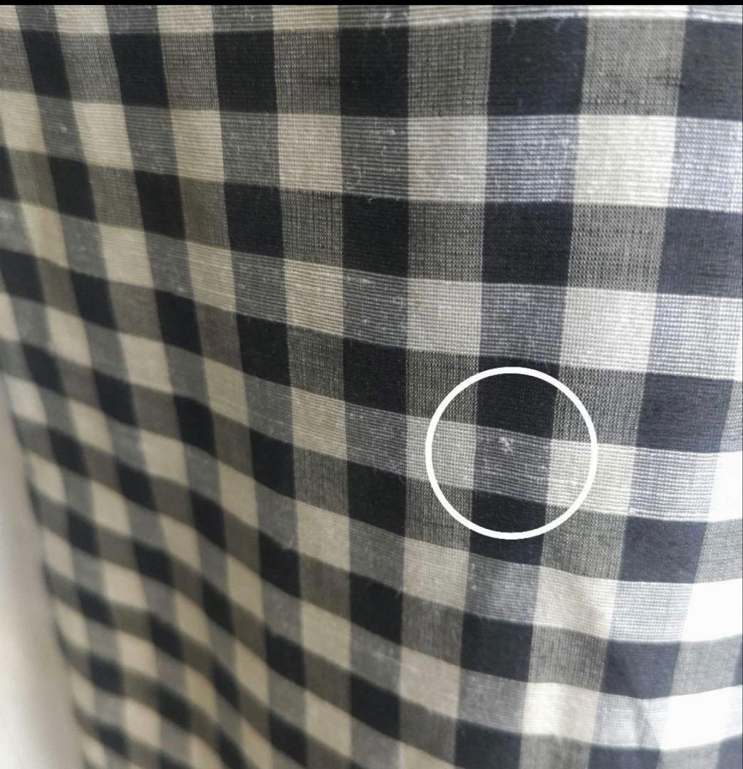 専用24SS エブール ebure リネンシルクチェックラップ風スカート
