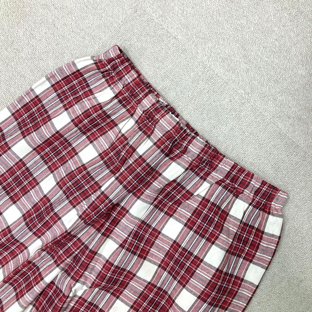 新品❤️ Champion ルームウェア　上下セット　チェック柄　レッド　LL