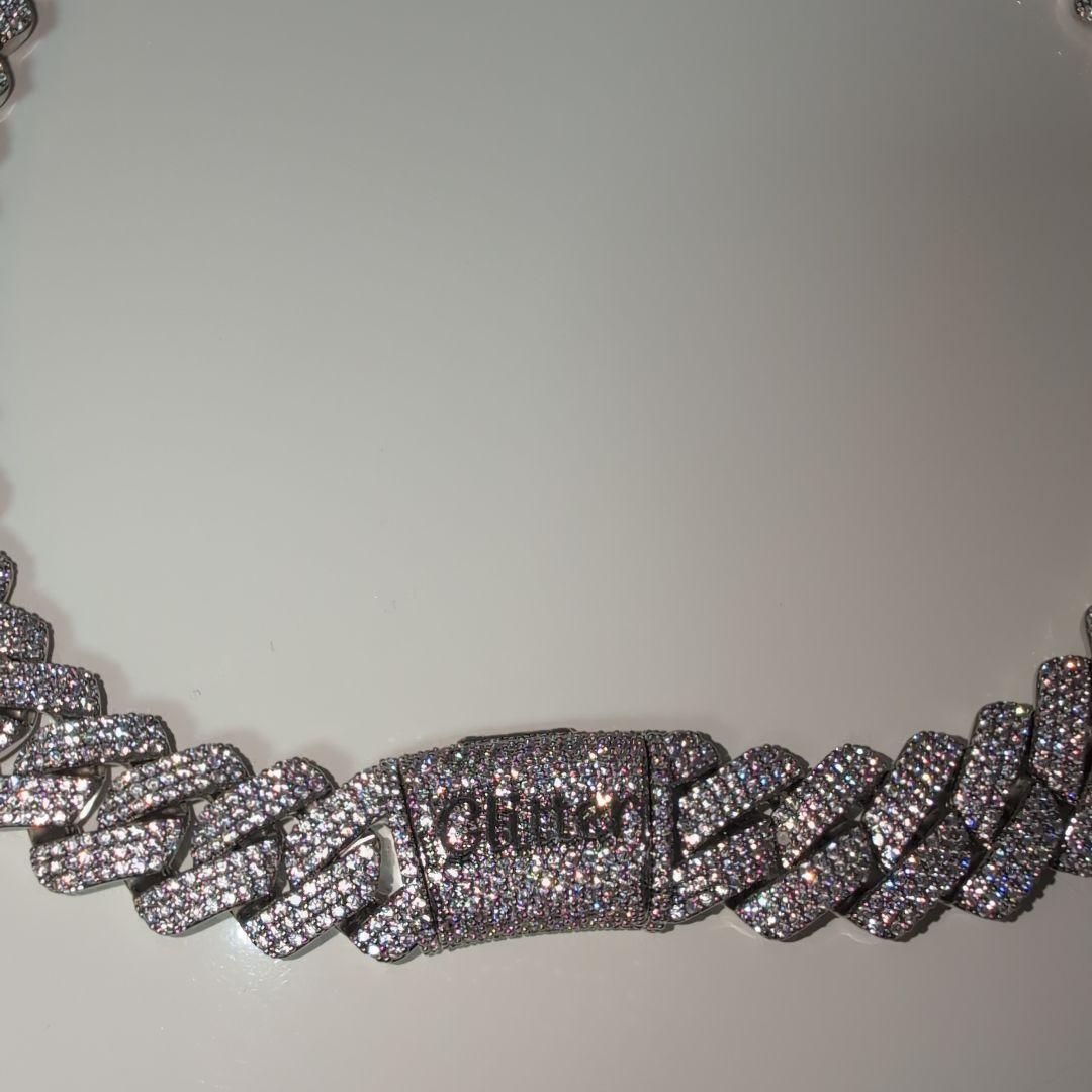 GLITTER マイアミキューバンチェーンネックレス 55cm