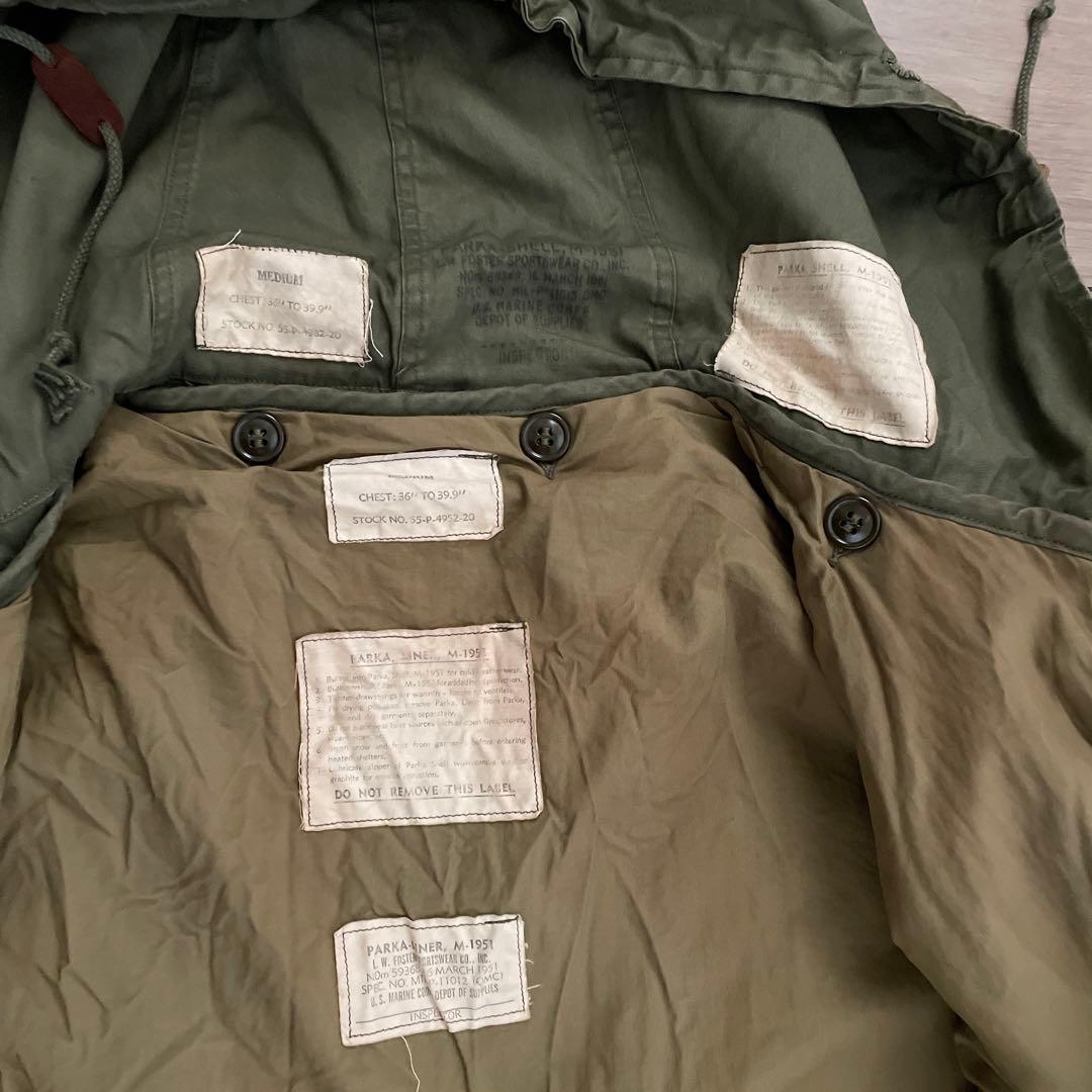 希少 50s M-51 フィッシュテールパーカ ライナー付 ステンシル USMC