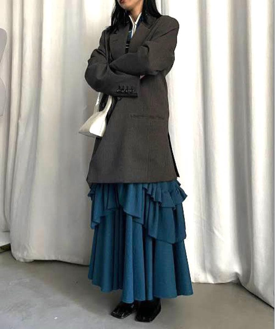 【極美品】 AMERI CREPE VOLUME GATHER SKIRT