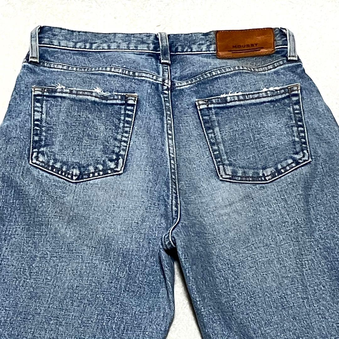 MOUSSY MVS FLARE 27 ブルー ロング丈 フレア ブーツカット
