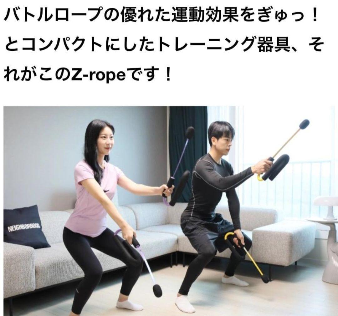 ロープのいらないバトルロープ 全身トレーニングアイテム Z-Rope イエロー
