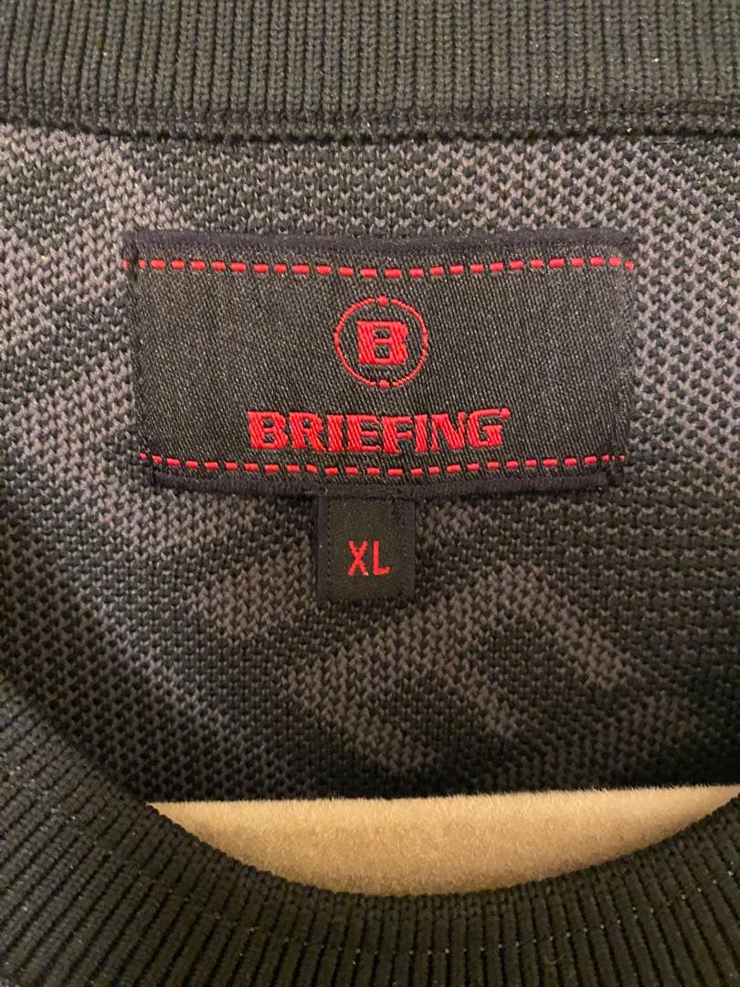 BRIEFING XL グレー ロゴセーター