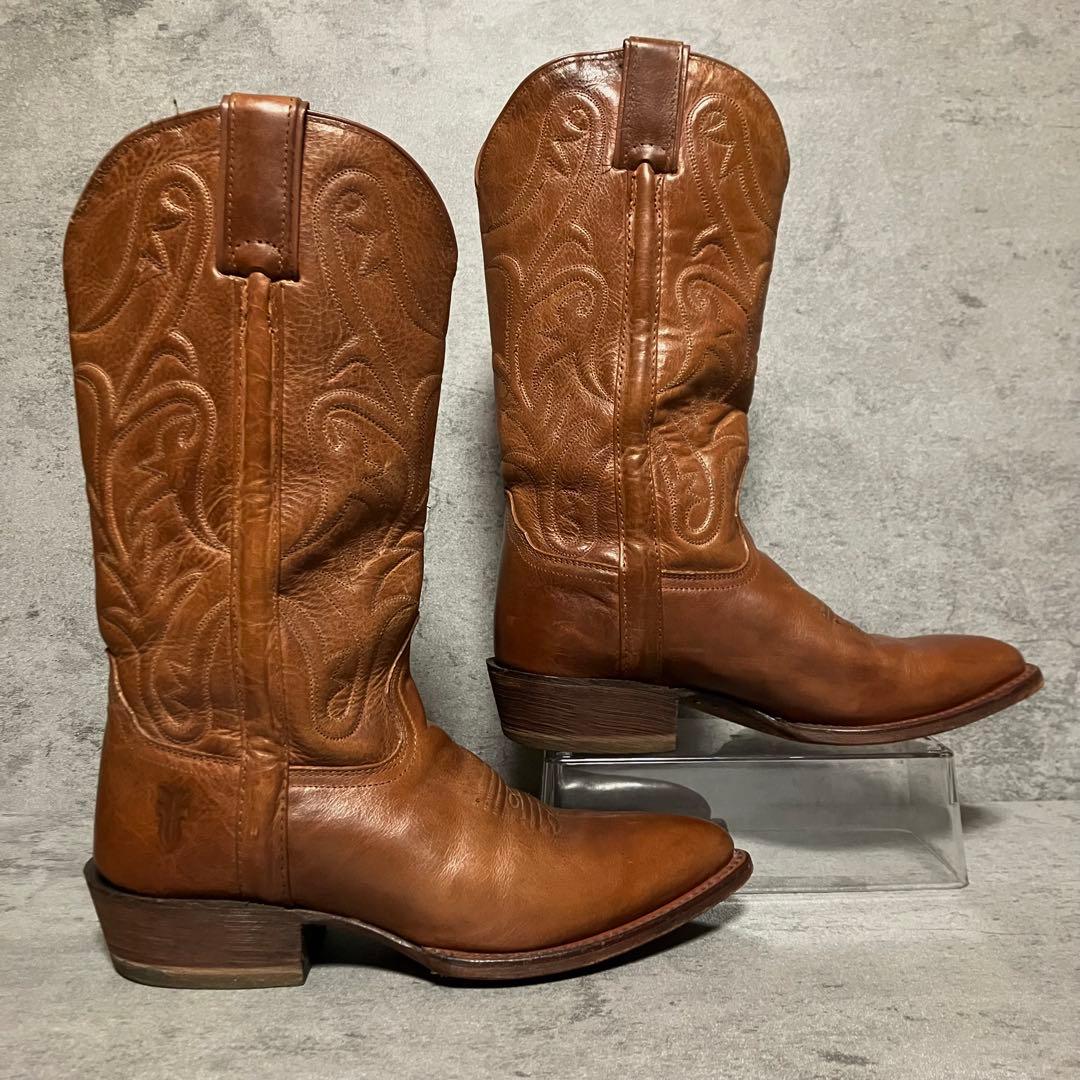 極美品　FRYE　フライ　ウエスタンブーツ　ブラウン　ロングブーツ　2287