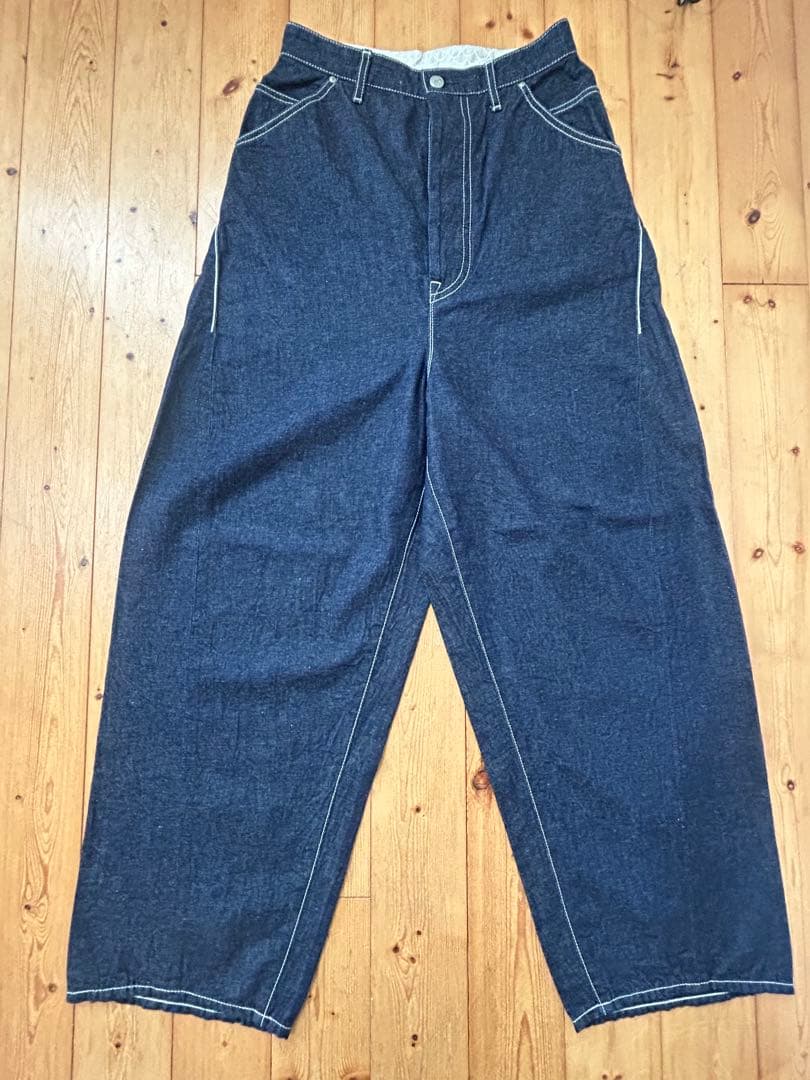 美品　ミナペルホネン every day ワイドデニム　34
