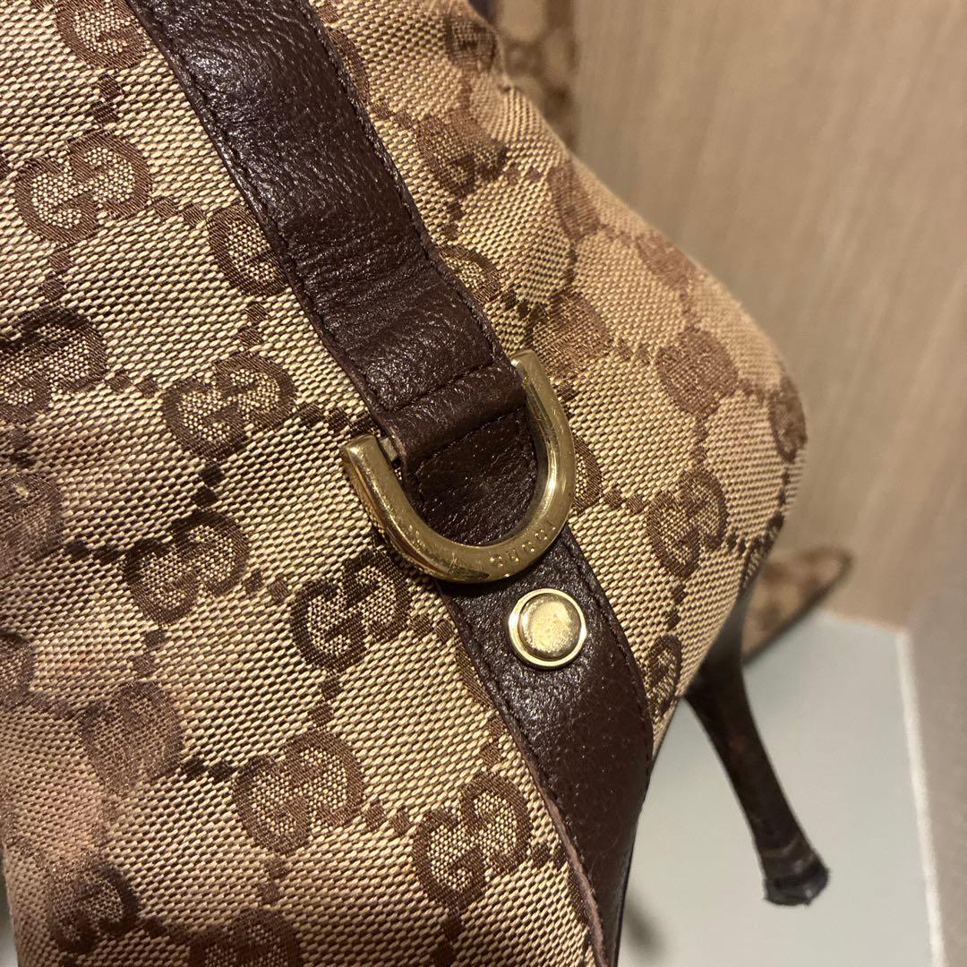 GUCCI GGパターン ロングブーツ ベージュ/ブラウン