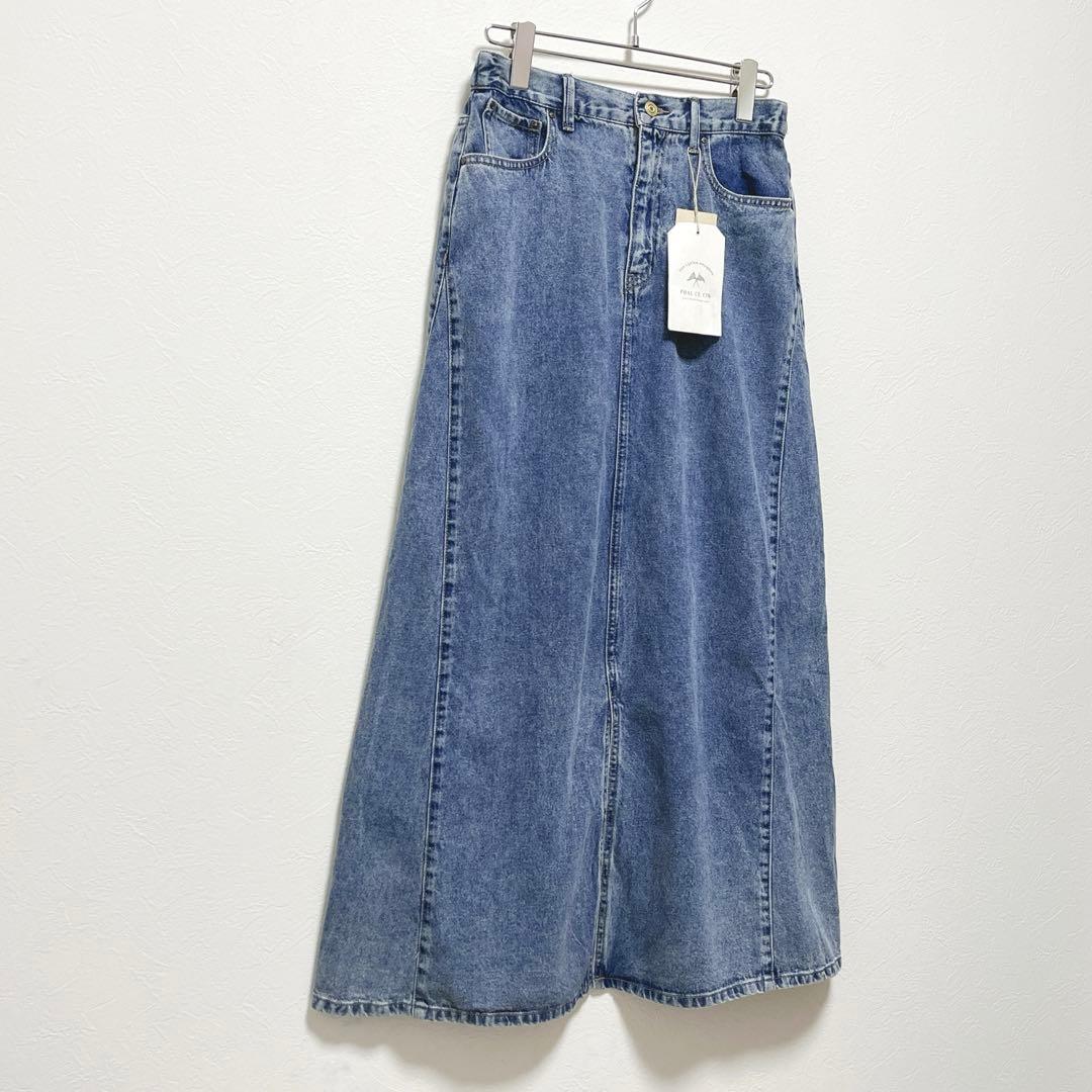 【ピュアルセシン】綿レーヨンデニムスカート/新品未使用/25SS/オールシーズン