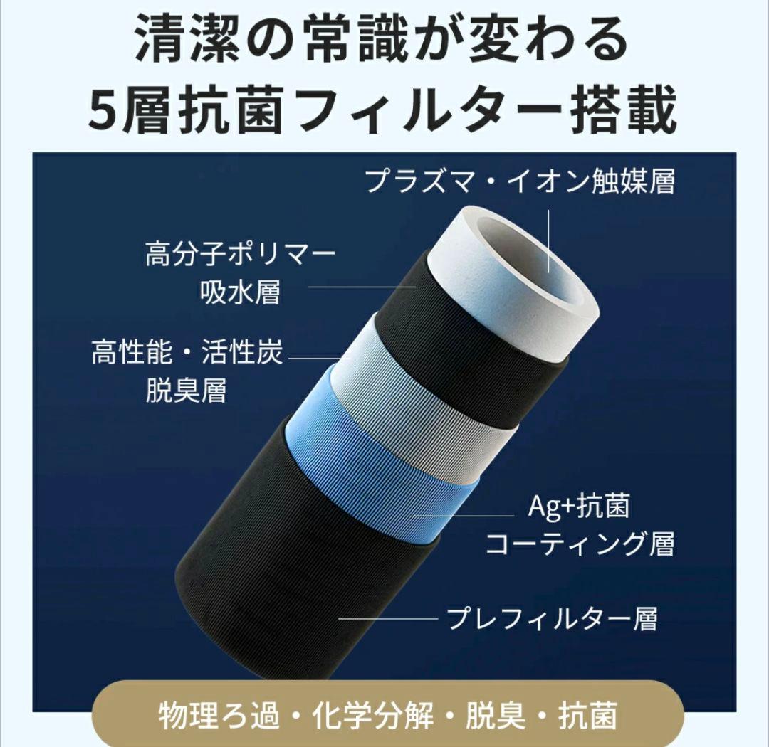 4重除菌 気化式 加湿器 AI自動制御 5L 大容量 プラズマ搭載 5段階調整