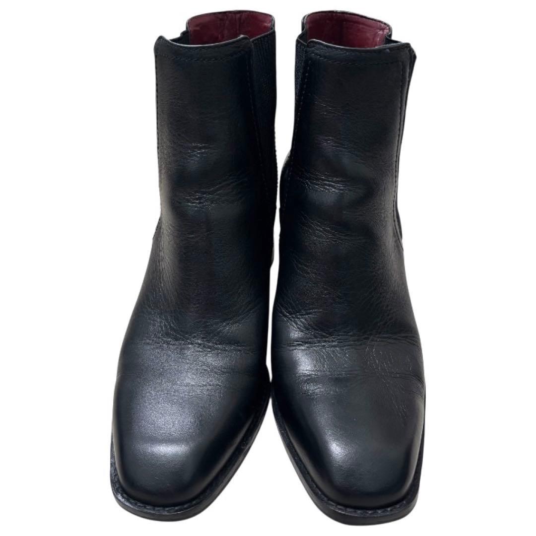 美品 ザラ ZARA サイドゴアブーツ レザー 本革 ブラック 40 26cm