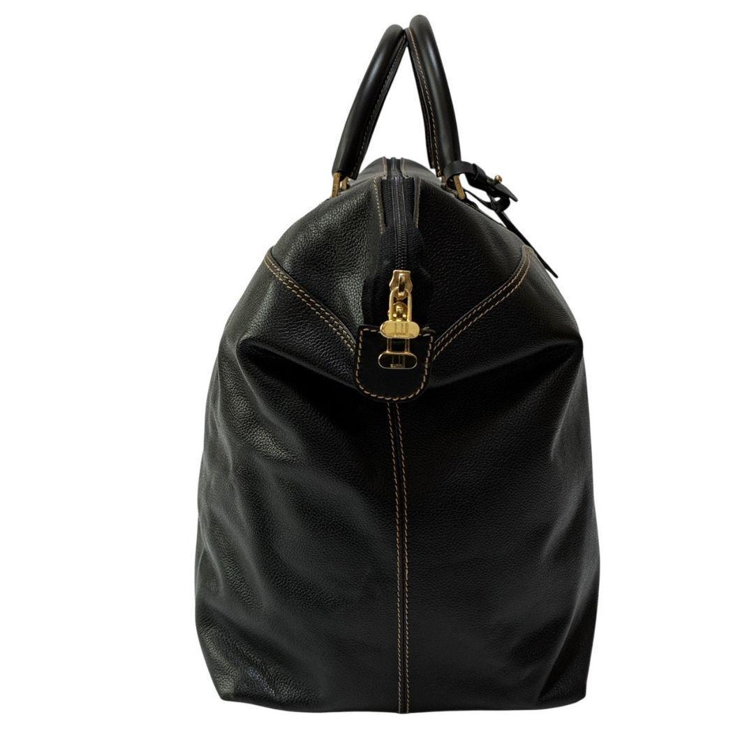 美品✨dunhill ダンヒル ボストンバッグ 大容量 レザー ダークブラウン