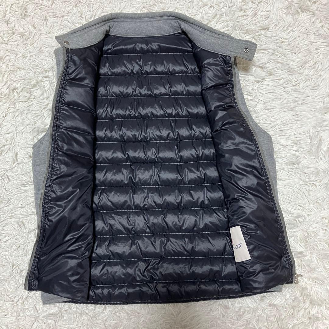 MONCLER　ダウンベスト　グレー　ロゴパッチ　　クリーニング済