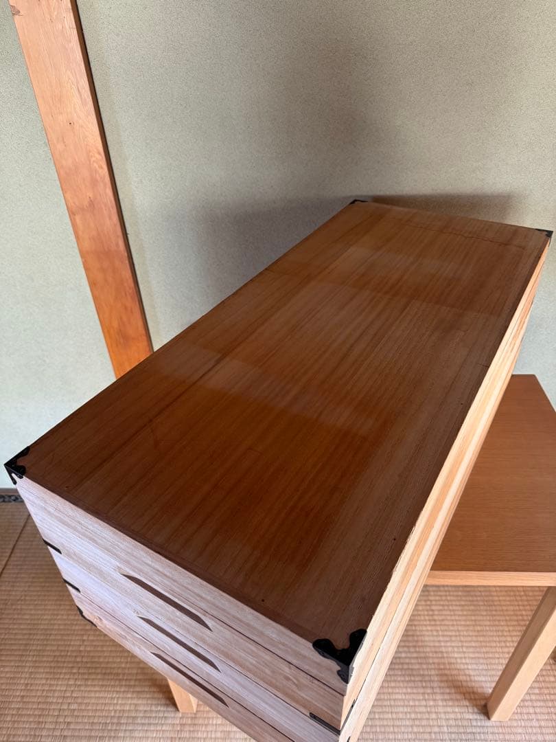 桐箱　衣装ケース　3段　着物収納　木製　衣装ケース　桐ダンス　桐箪笥