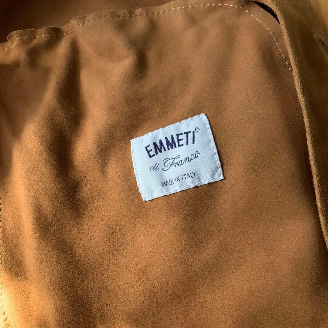 BEAMS F別注 EMMETI スエードシャツジャケット 46 ライトブラウン