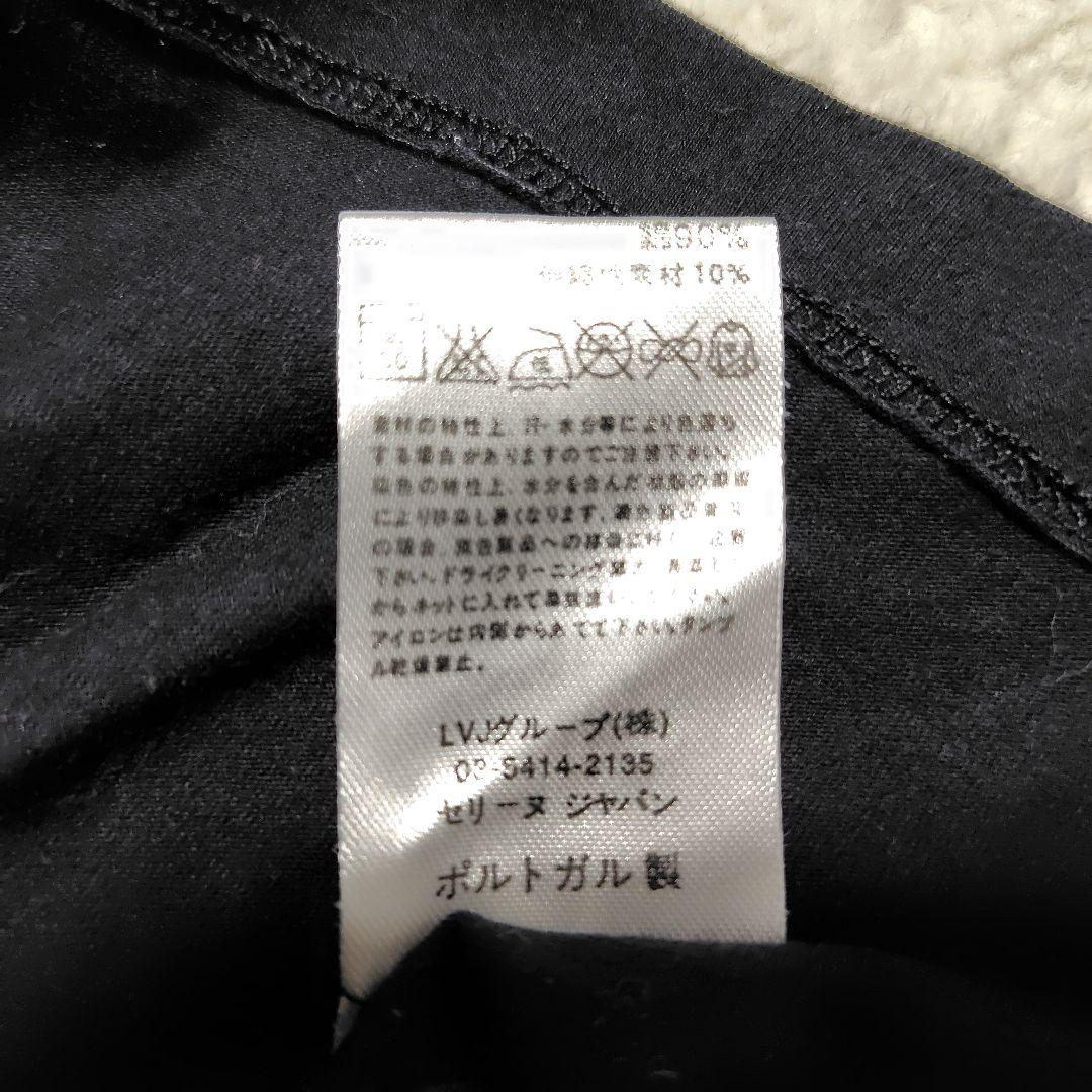 【美品】CELINE セリーヌ Tシャツ 黒 Mサイズ 長袖 ラインストーン