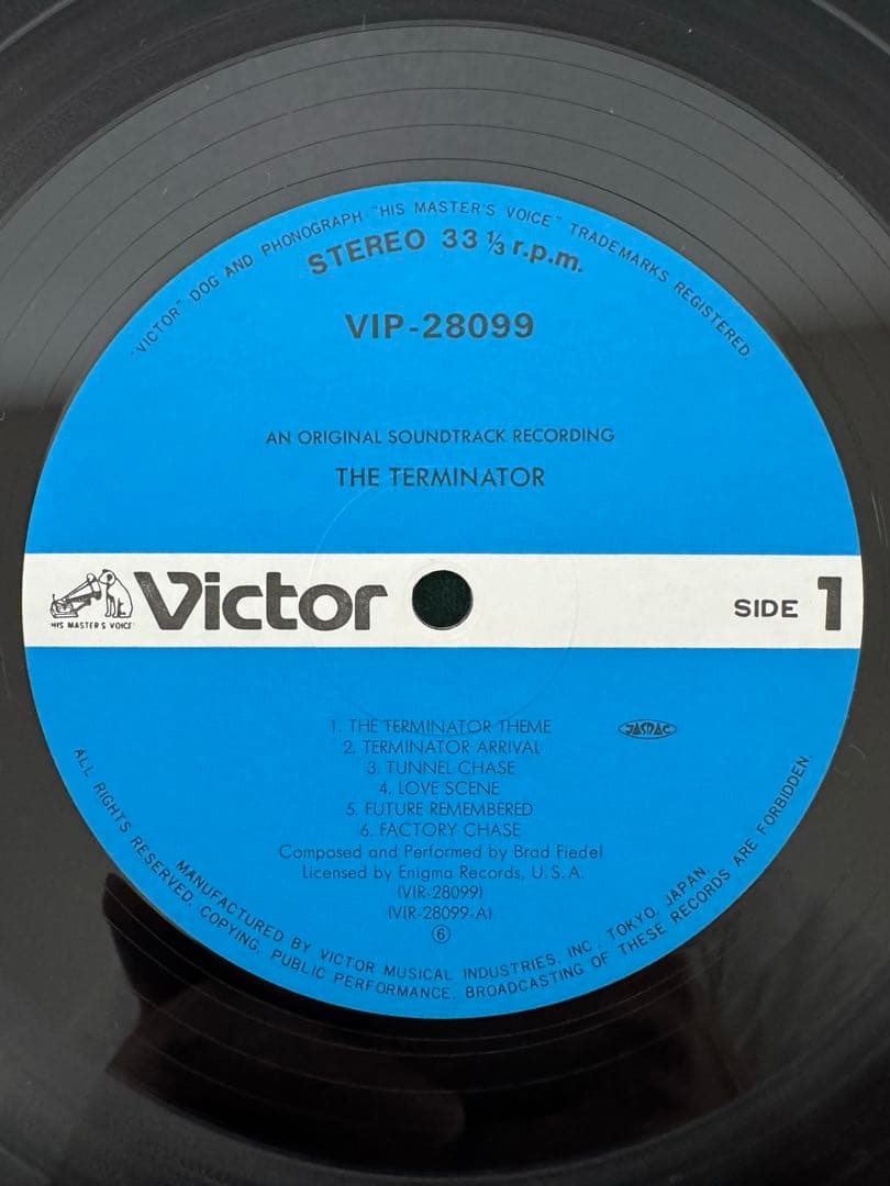 OST ターミネーター　THE TERMINATOR レコード　帯付き盤美品