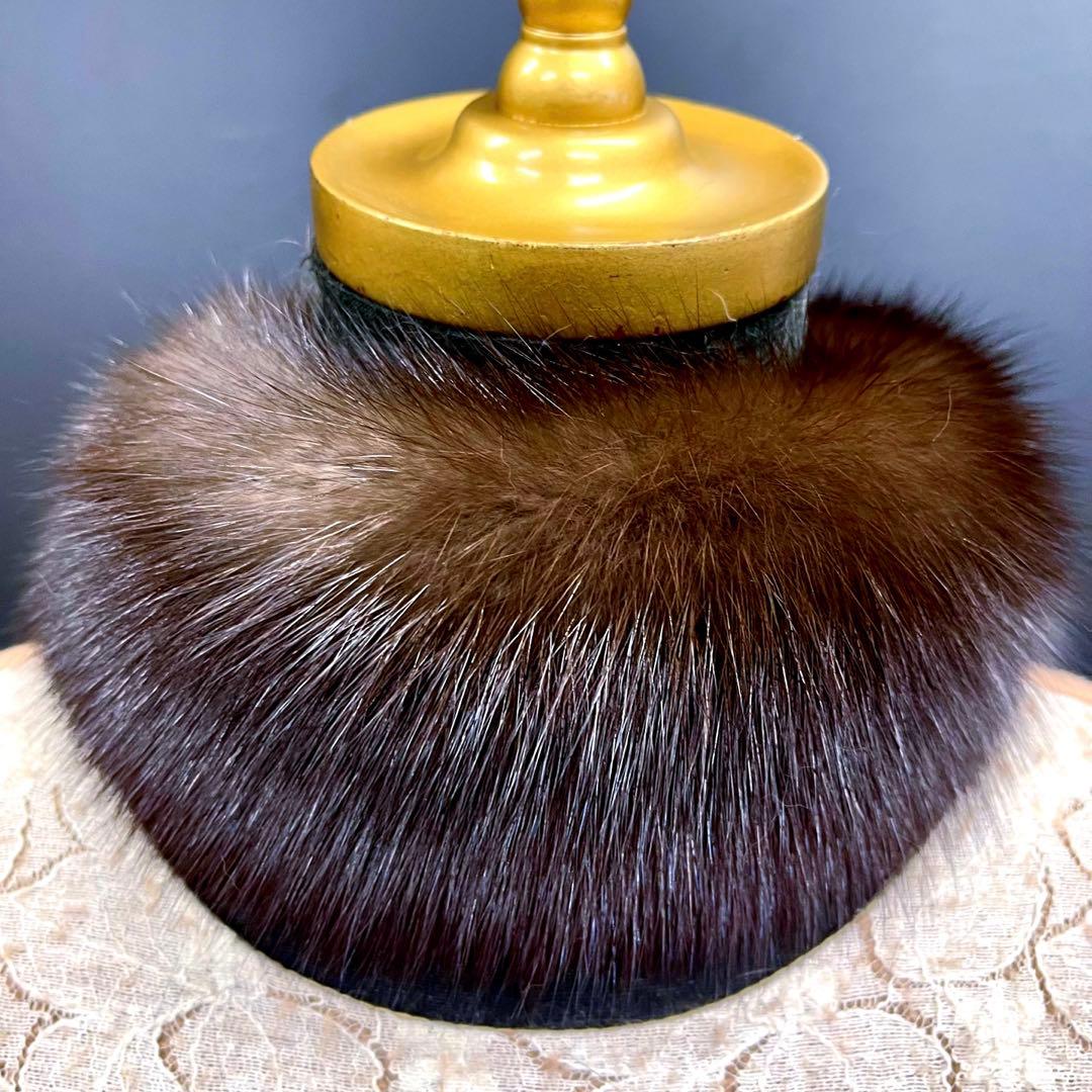 ロシアンセーブル　muffler／高品質　自然色／GAKE日本製❣️