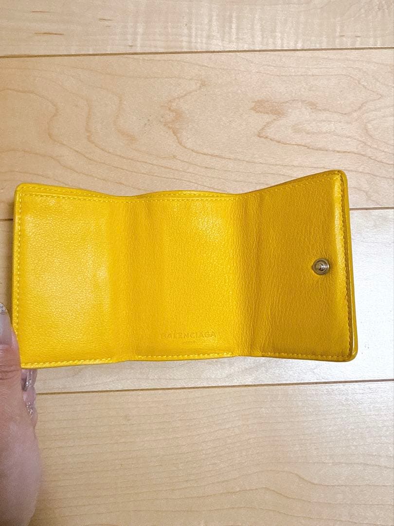 バレンシアガ ペーパーミニウォレット 三つ折り財布 ミニ財布 超美品
