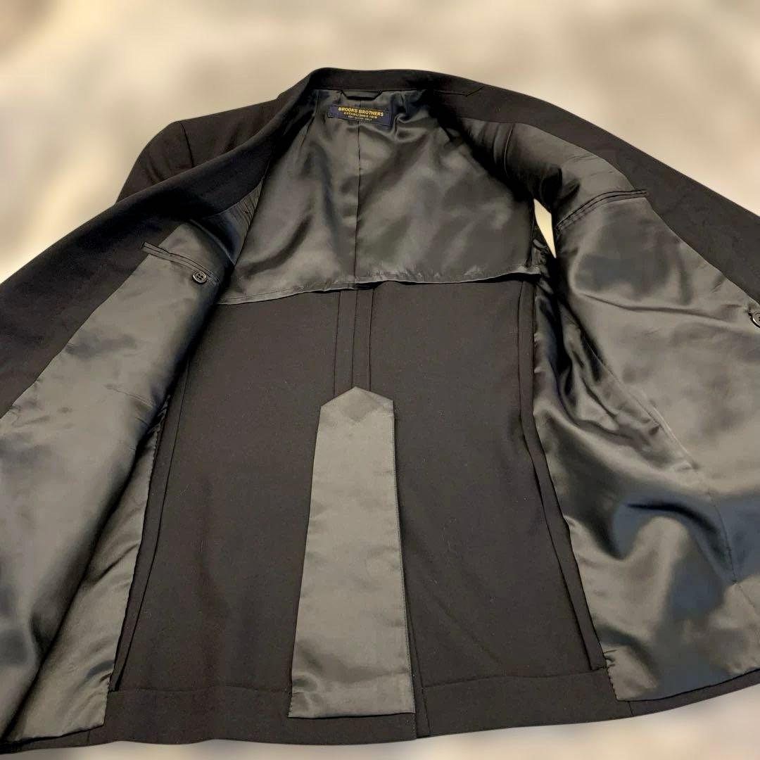 極美品　ブルックスブラザーズ 紺ダブルジャケット ロゴ刻印金ボタン