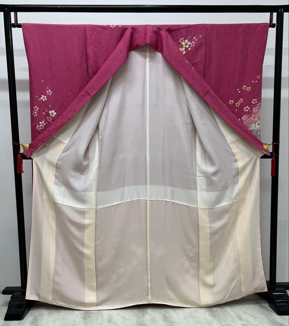 振り袖　フルセット　長襦袢付　金彩加工　刺繍入り　成人式　結婚式　777