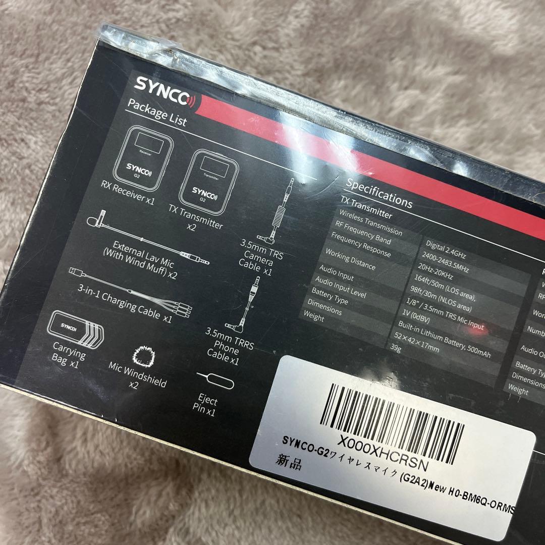 T*a様 新品未開封☆　SYNCO G2 (A2) ワイヤレスマイクシステム