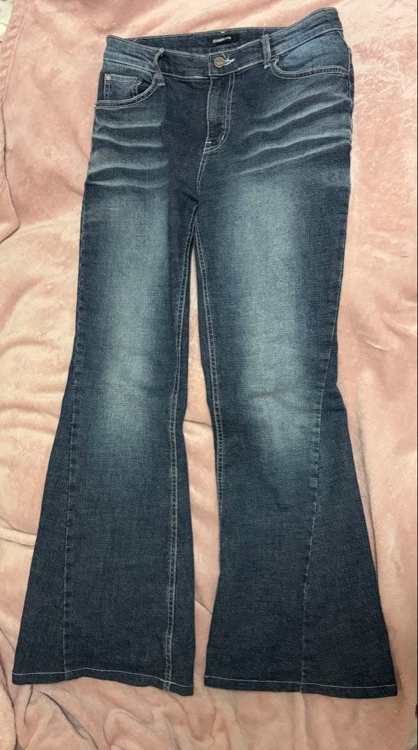 パンツ SYNERJYN CAT WASHING DENIM PANTS L