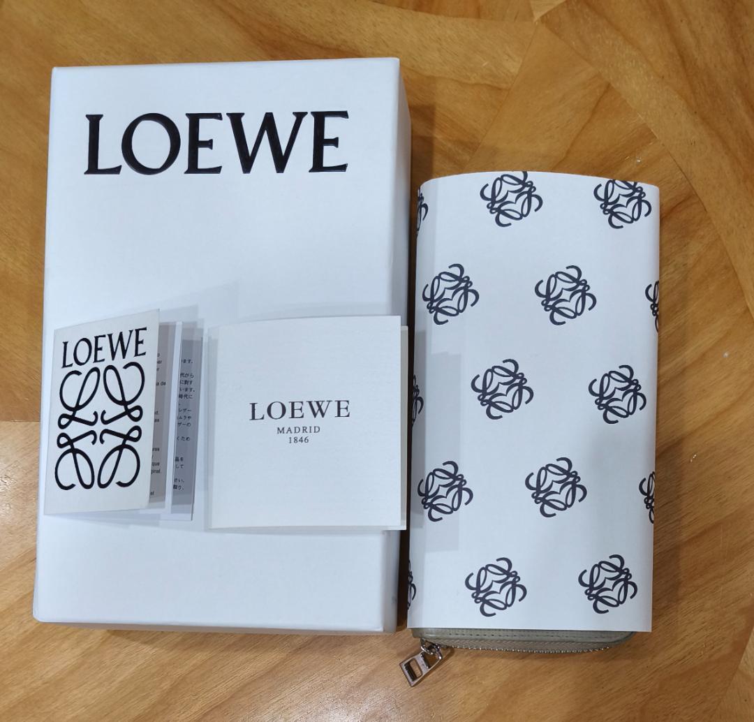 LOEWE ロエベ リネン ジップウォレット 長財布 ラウンドファスナー