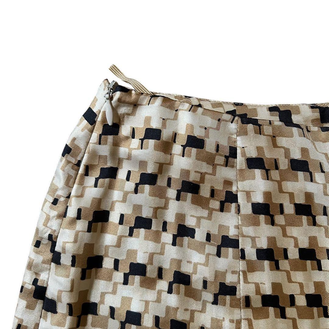 【新品タグ付き】MaxMara プリーツフレアスカート 42 シルク100%