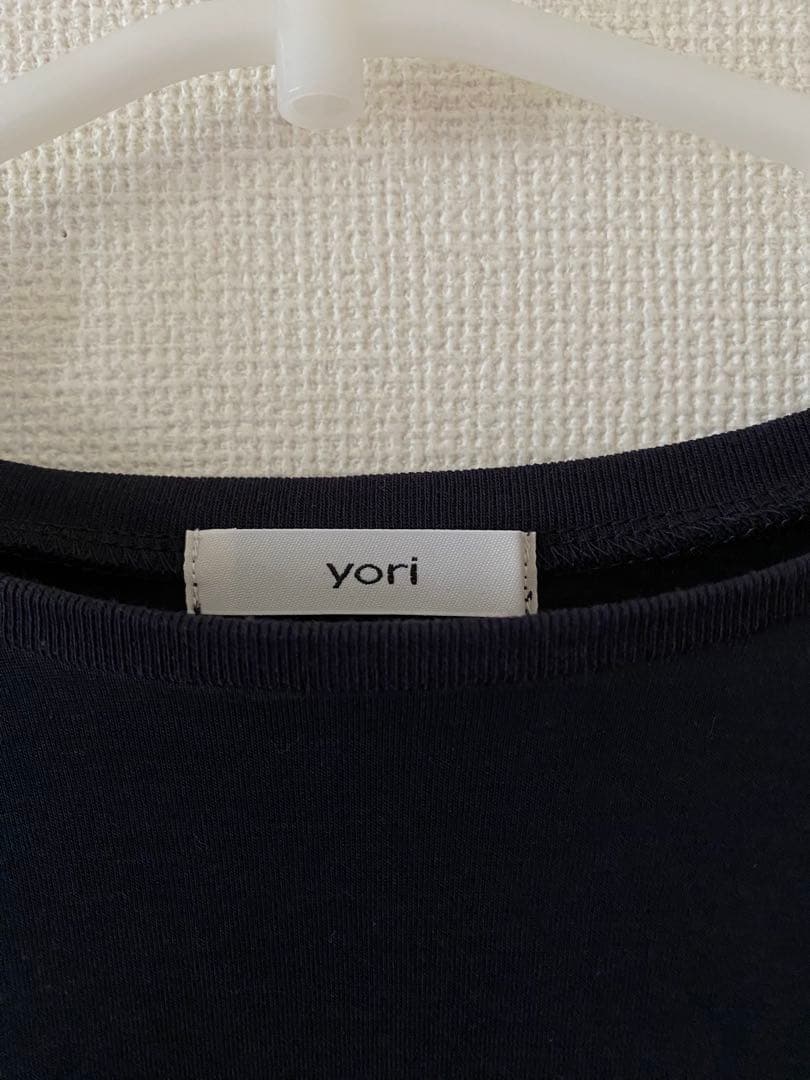 ヨリ　yori バルーンハーフスリーブカットソー　ネイビー