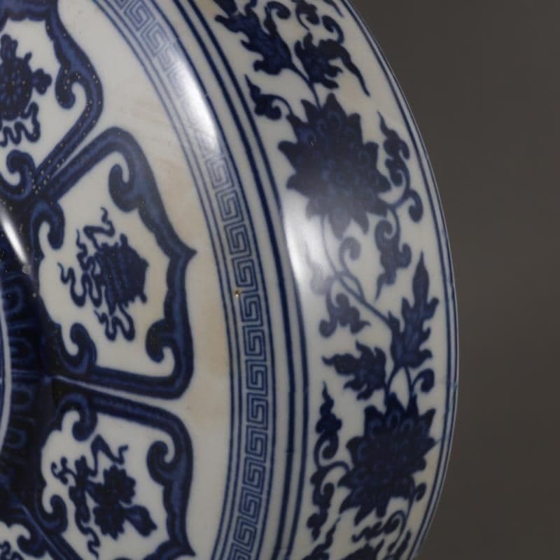 乾隆青花八宝抱月扁瓶 景徳鎮 陶磁器 装飾品 現代工芸品美術品 置物